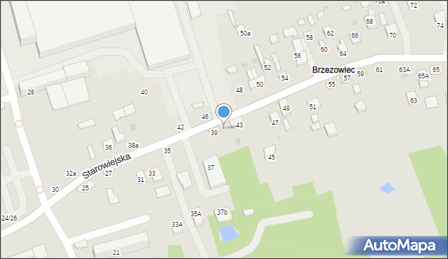 Brzesko, Starowiejska, 41, mapa Brzesko