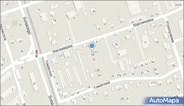 Brzesko, Starowiejska, 5a, mapa Brzesko