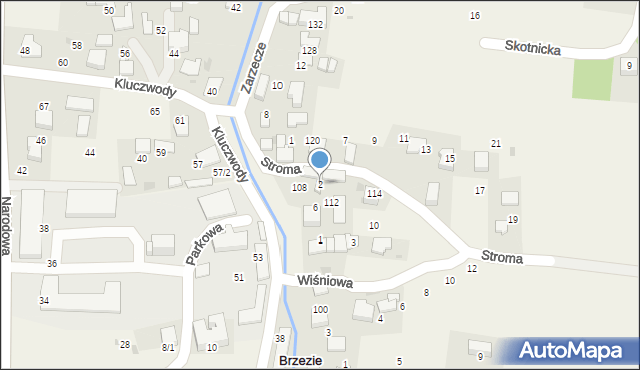 Brzezie, Stroma, 2, mapa Brzezie