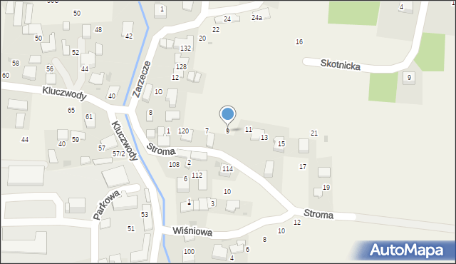 Brzezie, Stroma, 9, mapa Brzezie