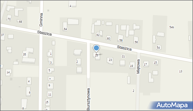 Brzeziny-Kolonia, Staszica Stanisława, 25, mapa Brzeziny-Kolonia