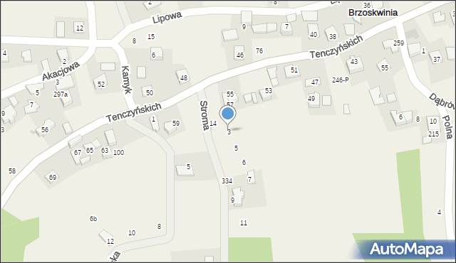 Brzoskwinia, Stroma, 4, mapa Brzoskwinia