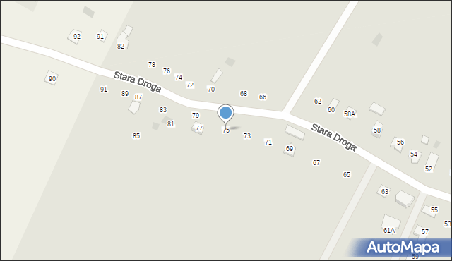 Brzostek, Stara Droga, 75, mapa Brzostek