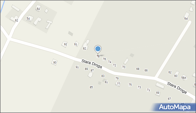 Brzostek, Stara Droga, 78, mapa Brzostek