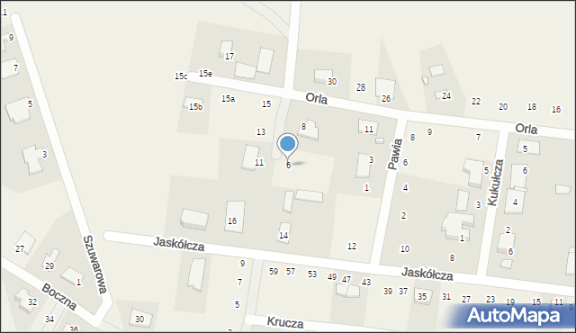 Brzoza, Strusia, 6, mapa Brzoza