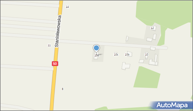 Brzóze, Stanisławowska, 10d, mapa Brzóze