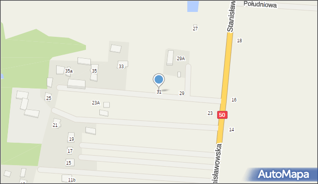 Brzóze, Stanisławowska, 31, mapa Brzóze