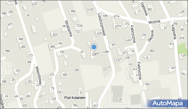 Buczkowice, Strażacka, 218, mapa Buczkowice