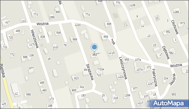 Buczkowice, Strażacka, 864, mapa Buczkowice