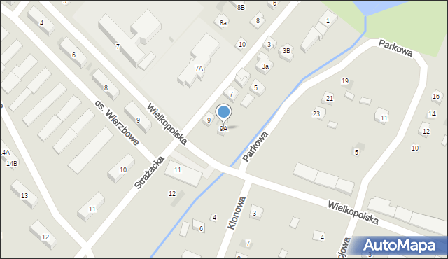 Budzyń, Strażacka, 9A, mapa Budzyń
