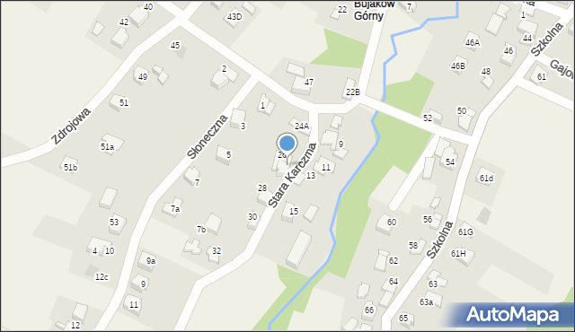 Bujaków, Stara Karczma, 26a, mapa Bujaków