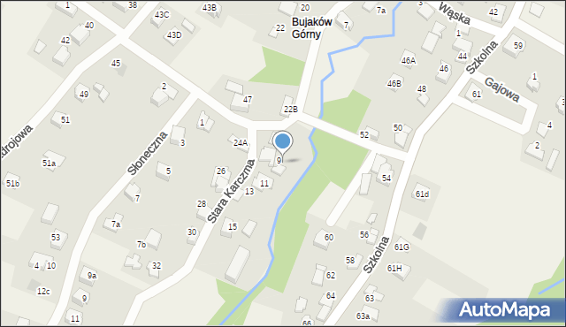 Bujaków, Stara Karczma, 9a, mapa Bujaków
