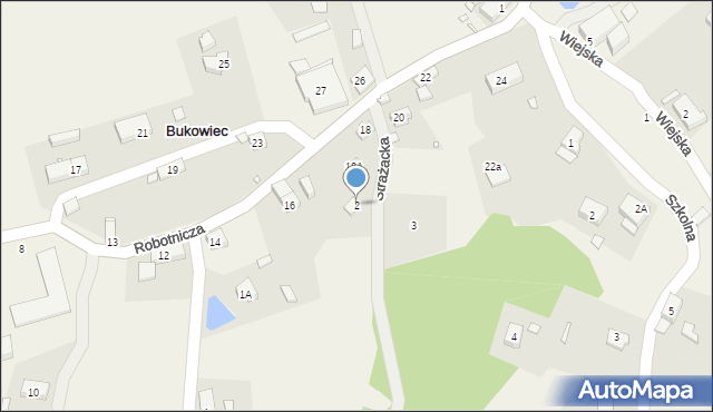 Bukowiec, Strażacka, 2, mapa Bukowiec