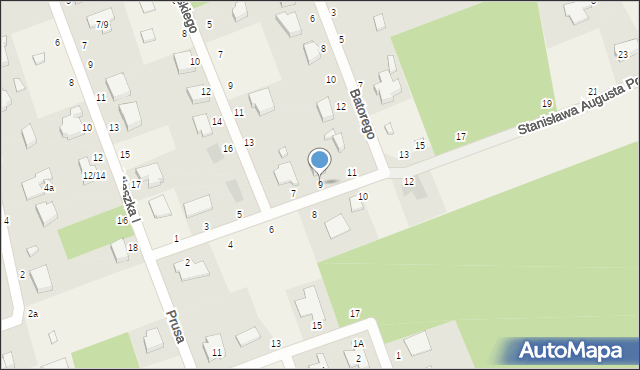 Bukowiec, Stanisława Augusta Poniatowskiego, 9, mapa Bukowiec