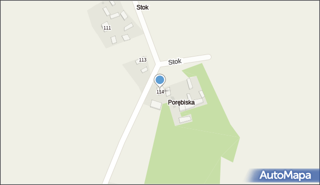 Bukowina, Stok, 114, mapa Bukowina