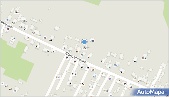 Bukowno, Starczynowska, 36A, mapa Bukowno