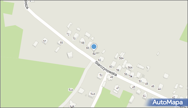 Bukowno, Starczynowska, 64, mapa Bukowno