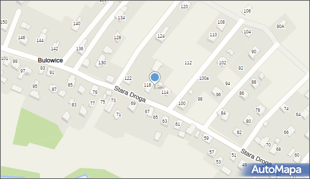 Bulowice, Stara Droga, 116, mapa Bulowice