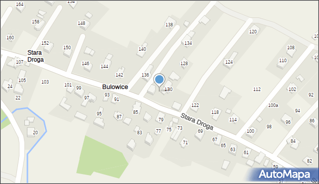 Bulowice, Stara Droga, 132, mapa Bulowice