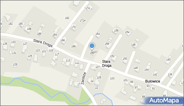 Bulowice, Stara Droga, 160, mapa Bulowice