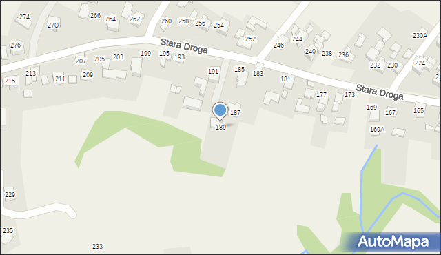 Bulowice, Stara Droga, 189, mapa Bulowice