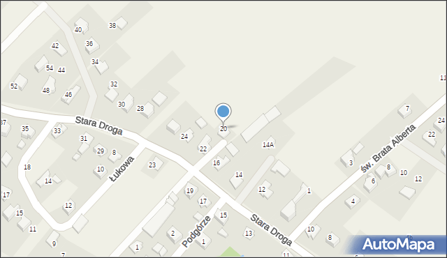 Bulowice, Stara Droga, 20, mapa Bulowice