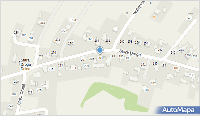 Bulowice, Stara Droga, 203, mapa Bulowice