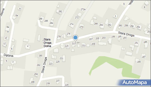 Bulowice, Stara Droga, 213A, mapa Bulowice