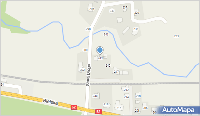 Bulowice, Stara Droga, 243, mapa Bulowice