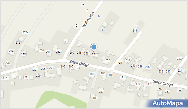 Bulowice, Stara Droga, 254, mapa Bulowice