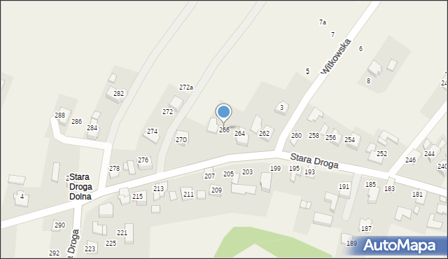 Bulowice, Stara Droga, 266, mapa Bulowice