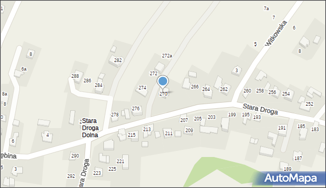 Bulowice, Stara Droga, 270, mapa Bulowice