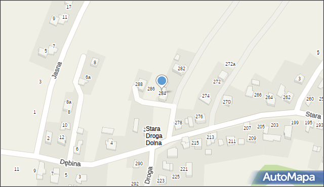 Bulowice, Stara Droga, 284, mapa Bulowice