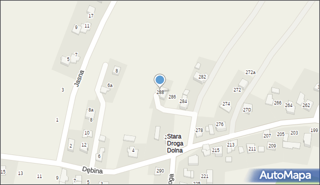 Bulowice, Stara Droga, 288, mapa Bulowice