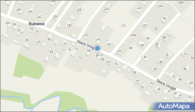 Bulowice, Stara Droga, 67, mapa Bulowice