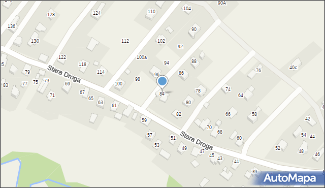 Bulowice, Stara Droga, 84, mapa Bulowice