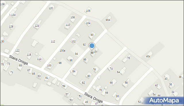 Bulowice, Stara Droga, 88, mapa Bulowice