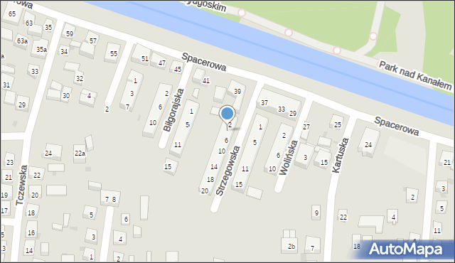 Bydgoszcz, Strzegowska, 4, mapa Bydgoszczy