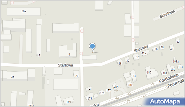 Bydgoszcz, Startowa, 9, mapa Bydgoszczy