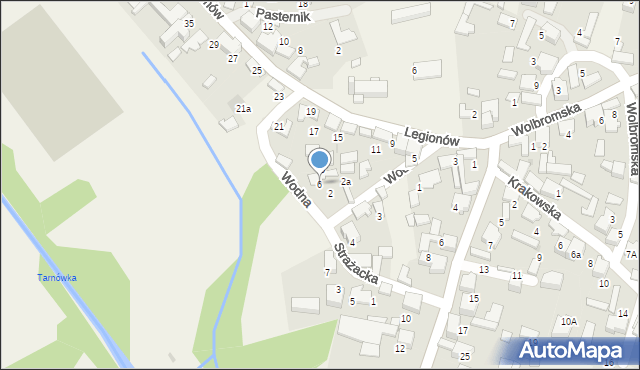 Bydlin, Strażacka, 6, mapa Bydlin