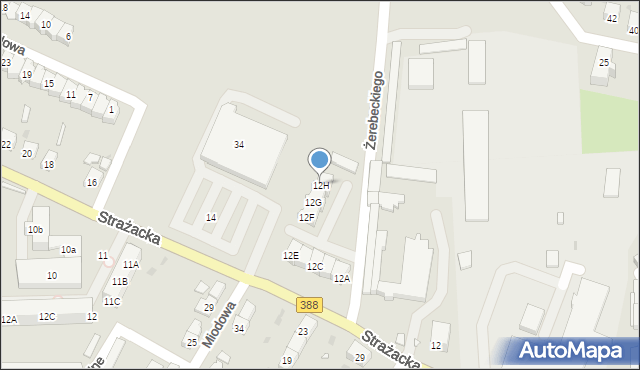 Bystrzyca Kłodzka, Strażacka, 12H, mapa Bystrzyca Kłodzka