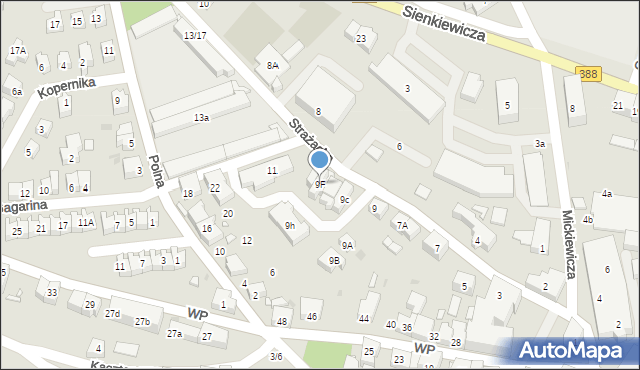 Bystrzyca Kłodzka, Strażacka, 9F, mapa Bystrzyca Kłodzka