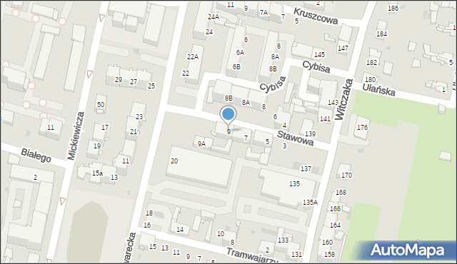 Bytom, Stawowa, 9, mapa Bytomia