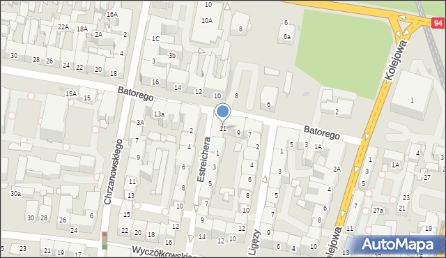 Bytom, Stefana Batorego, 11, mapa Bytomia