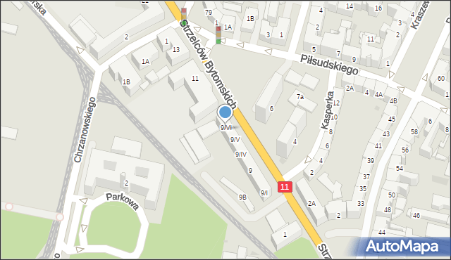 Bytom, Strzelców Bytomskich, 9F, mapa Bytomia