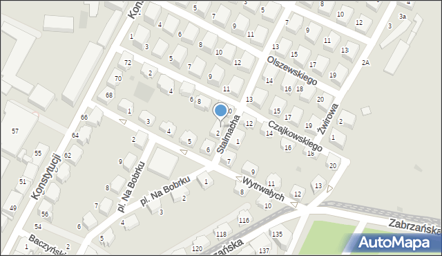 Bytom, Stalmacha Pawła, 2A, mapa Bytomia