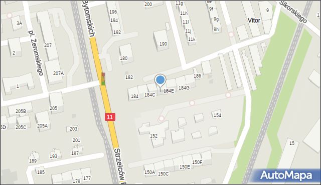 Bytom, Strzelców Bytomskich, 184D, mapa Bytomia