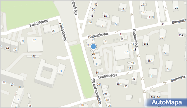 Bytom, Stolarzowicka, 40, mapa Bytomia