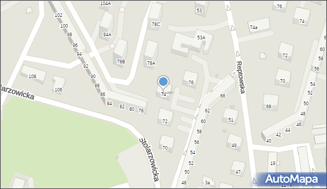 Bytom, Stolarzowicka, 74, mapa Bytomia