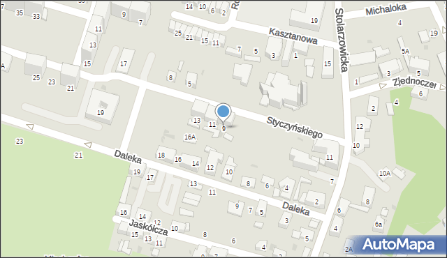 Bytom, Styczyńskiego Wincentego, 9, mapa Bytomia